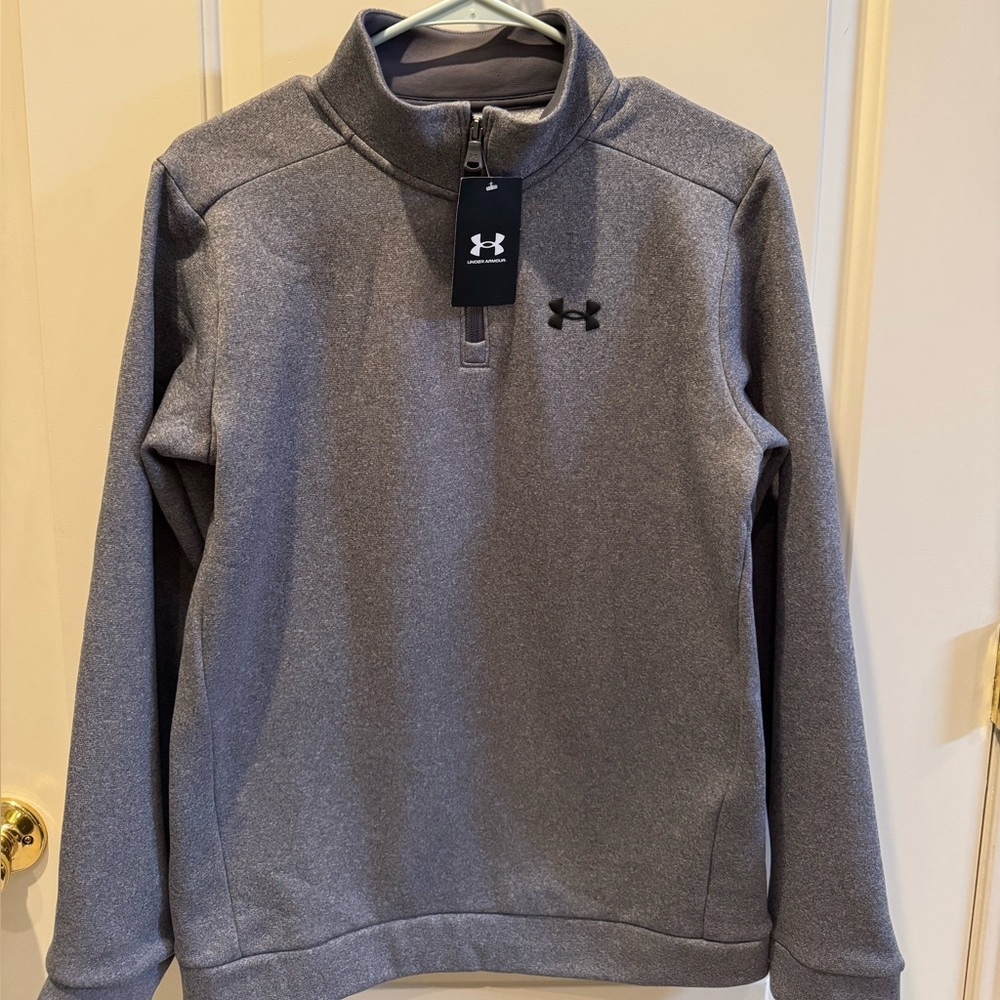 Under Armour Gray Heather Quarter-Zip Pullover